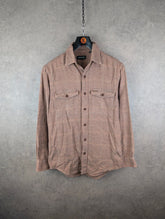 Orvis Shirt Mens Small S Brown Flannel Button Up Long Sleeve
